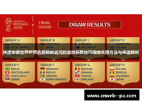 快速掌握世界杯预选赛最新战况的高效获取技巧指南实用方法与渠道解析